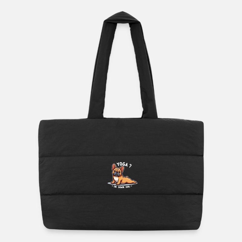 Chien Yoga: I'm Down Dog Sac shopping matelassé