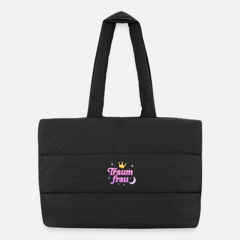 Femme de rêve / Y2K Déclaration Surnom Design Sac shopping matelassé
