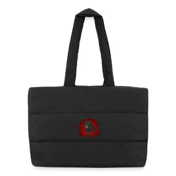 Lion In The Dark - Puffer Shopping Bag - black - Front