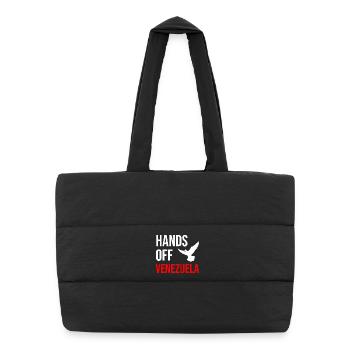 HANDS OFF VENEZUELA - Puffer-Einkaufstasche - Schwarz - Vorne