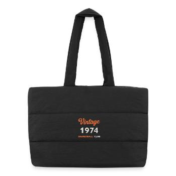 Vintage 1974 – Année de naissance rétro du Basketball Club - Sac shopping matelassé - noir - Devant
