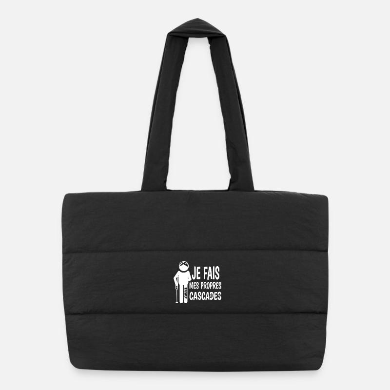 Je Fais Mes Propres Cascades Humour Maladroit Sac shopping matelassé