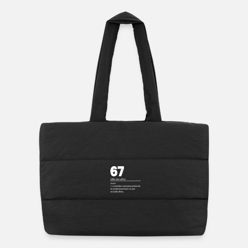 67 - Soixante-sept Numéro 67 Mème Six Sept Sac shopping matelassé