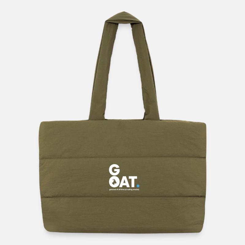 GOAT Snack Saying Puffer Shopping Bag