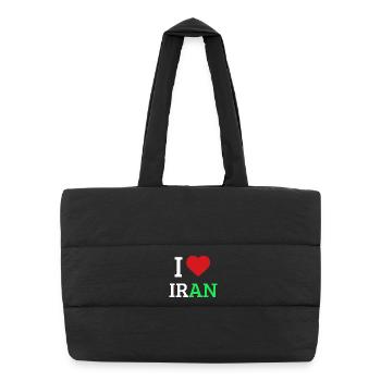 I love Iran - I Heart Iran Pride Tee - Puffer Shopping Bag - black - Front