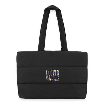 Onze & Fabuleux Scénario Arc-en-ciel - Sac shopping matelassé - noir - Devant