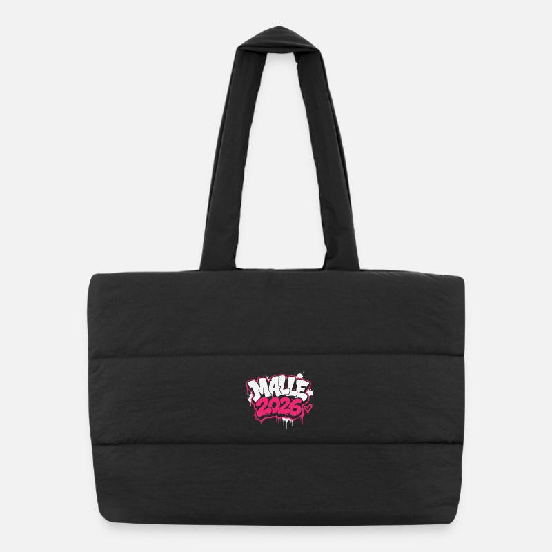 MALLE 2026 Graffiti Imprimé Sac shopping matelassé