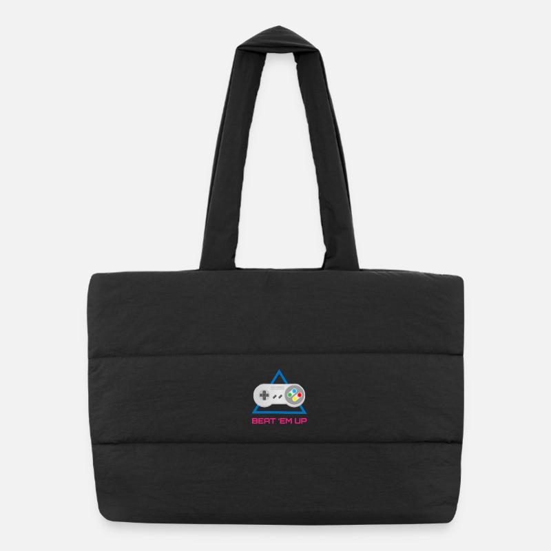 Retro Gamer Controller – Arcade Video Game  Puffer Shopping Bag