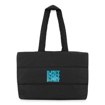 DJ set - Sac shopping matelassé - noir - Devant