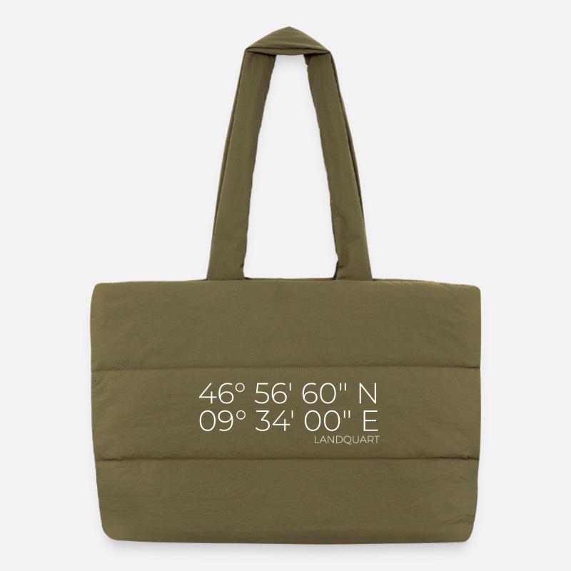 Coordinates: Landquart, Graubünden, Switzerland Puffer Shopping Bag