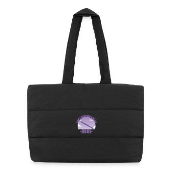 Oboe Musikerin Instrument Mädchen Geschenk - Puffer-Einkaufstasche - Schwarz - Vorne