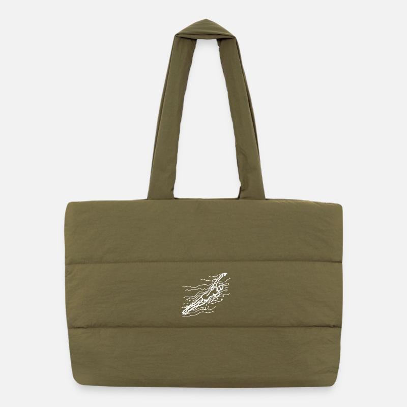 Croquis de nageur de compétition Sac shopping matelassé