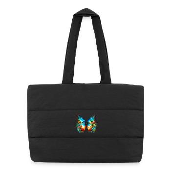 Butterfly - Puffer Shopping Bag - black - Front