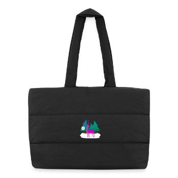 Christmas deer - Puffer Shopping Bag - black - Front
