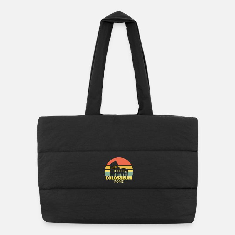 Colisée Rome Silhouette Rétro Sac shopping matelassé