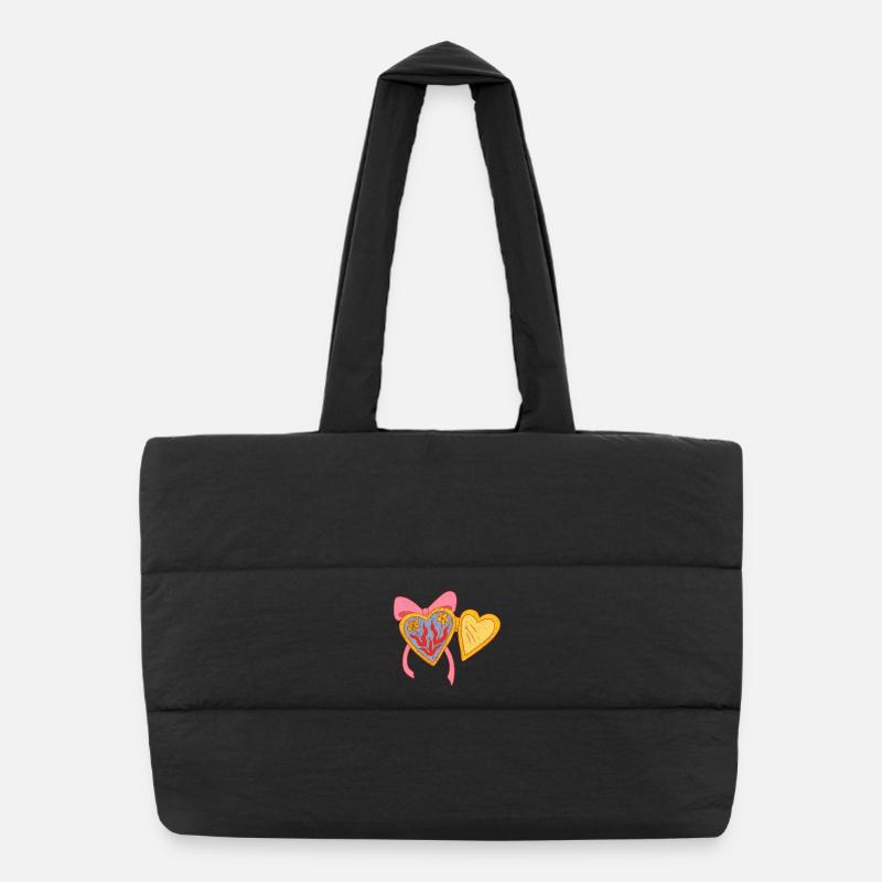 Cœur ouvert Sac shopping matelassé