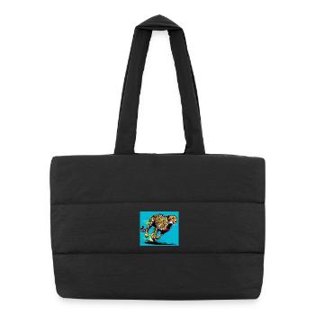 cheetah - Puffer Shopping Bag - black - Front