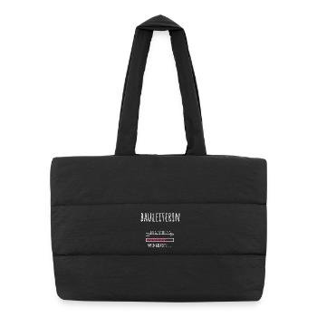 Formation des étudiants en génie civil Directeur de la construction - Sac shopping matelassé - noir - Devant