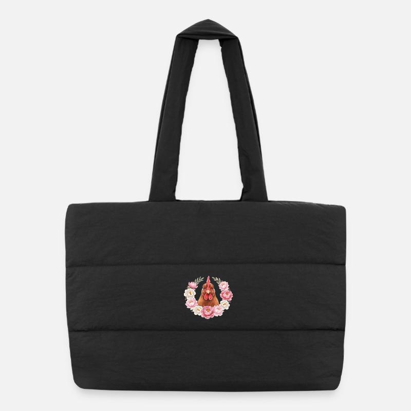 Poulet brun Sac shopping matelassé