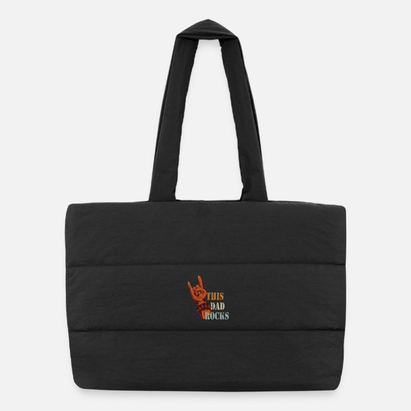 Dad Rock Design Grafik - Rocker Geschenk Puffer-Einkaufstasche