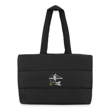Buen Camino 2026 | The Camino de Santiago The journey is the goal - Puffer Shopping Bag - black - Front