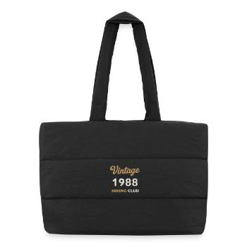 Vintage 1988 – Sailing Club Retro Geburtsjahr - Puffer-Einkaufstasche - Schwarz - Vorne