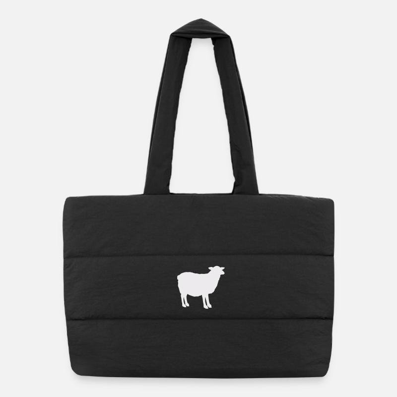 Sheep Silhouette Puffer Shopping Bag