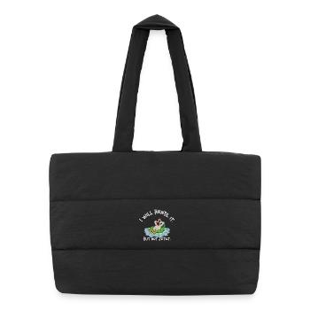 Will hendl it. But not now. – Funny Denglish - Puffer Shopping Bag - black - Front