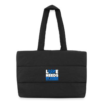 Maladie nerveuse SLA - Sac shopping matelassé - noir - Devant