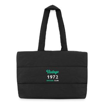 Vintage 1972 – Soccer Club Retro Birth Year - Puffer Shopping Bag - black - Front