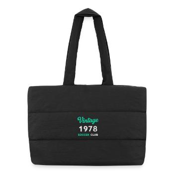 Vintage 1978 – Soccer Club Retro Birth Year - Puffer Shopping Bag - black - Front