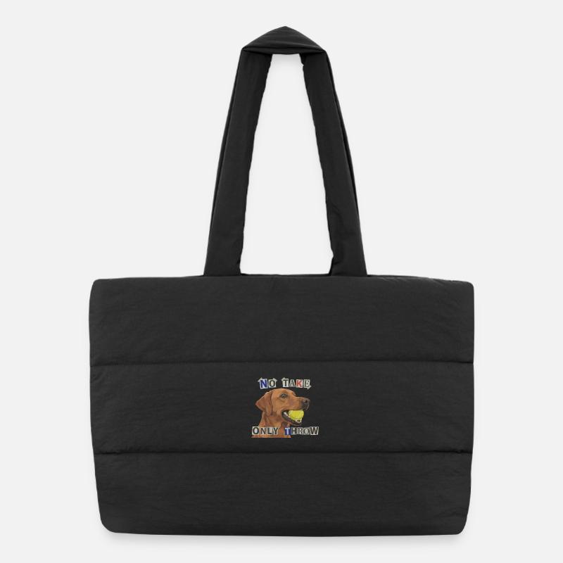 No Take Only Throw – Mème du chien labrador renard Sac shopping matelassé