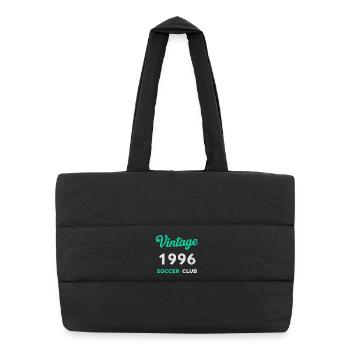 Vintage 1996 – Soccer Club Retro Birth Year - Puffer Shopping Bag - black - Front