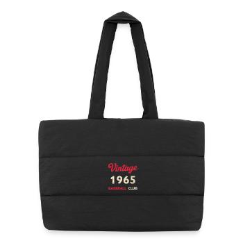 Vintage 1965 – Baseball Club Retro Birth Year - Puffer Shopping Bag - black - Front