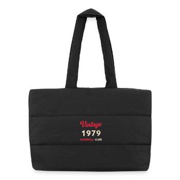 Vintage 1979 – Baseball Club Retro Birth Year - Puffer Shopping Bag - black - Front