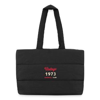 Vintage 1973 – Baseball Club Retro Birth Year - Puffer Shopping Bag - black - Front