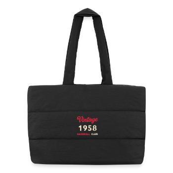Vintage 1958 – Baseball Club Retro Birth Year - Puffer Shopping Bag - black - Front