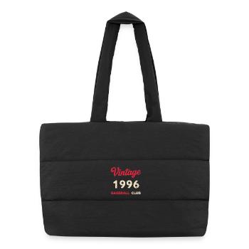 Vintage 1996 – Baseball Club Retro Birth Year - Puffer Shopping Bag - black - Front