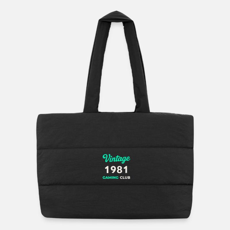 Vintage 1981 – Gaming Club Retro Birth Year Puffer Shopping Bag
