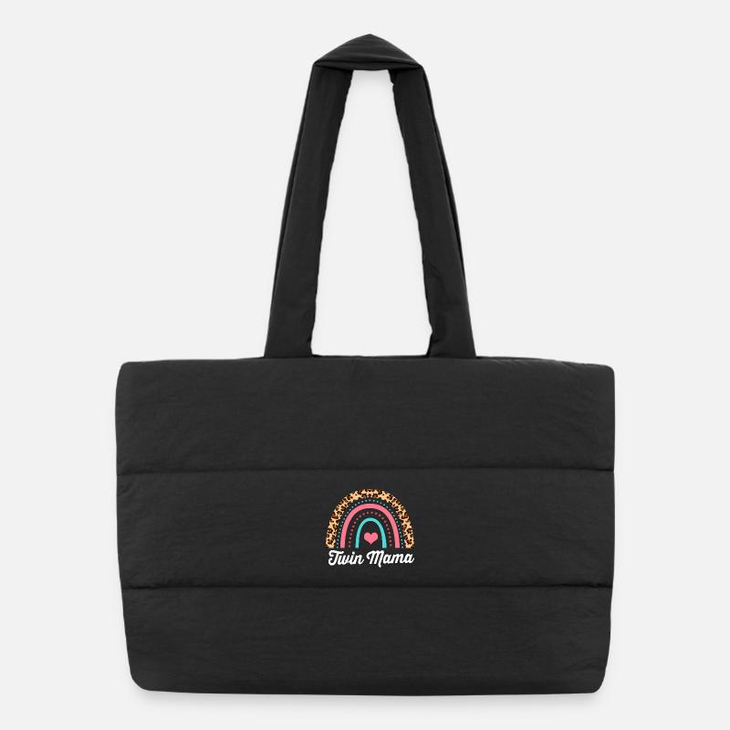 Cadeau de maman des jumeaux Maman des jumeaux Sac shopping matelassé