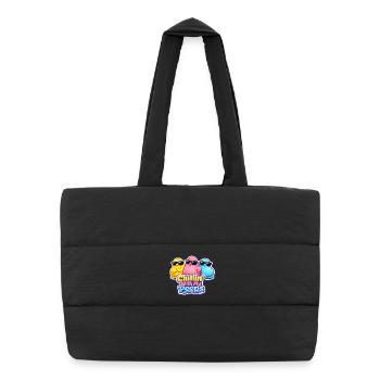 Chick, Spring, Flowers, Summer, Easter, Garden - Puffer Shopping Bag - black - Front