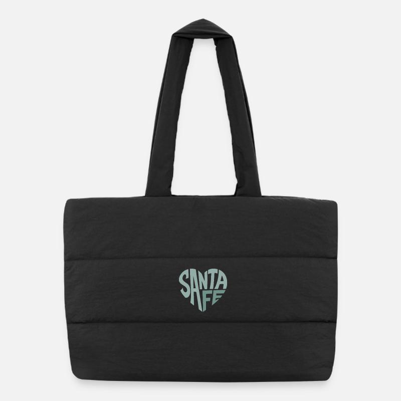 Santa Fe Schriftzug Herz Puffer-Einkaufstasche