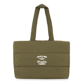  Asesthetic Nurse aka Wrinkles Slayer Botox - Puffer Shopping Bag - safari green - Front