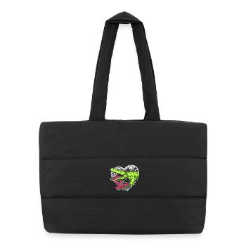 Crocodile Hunting - Puffer Shopping Bag - black - Front