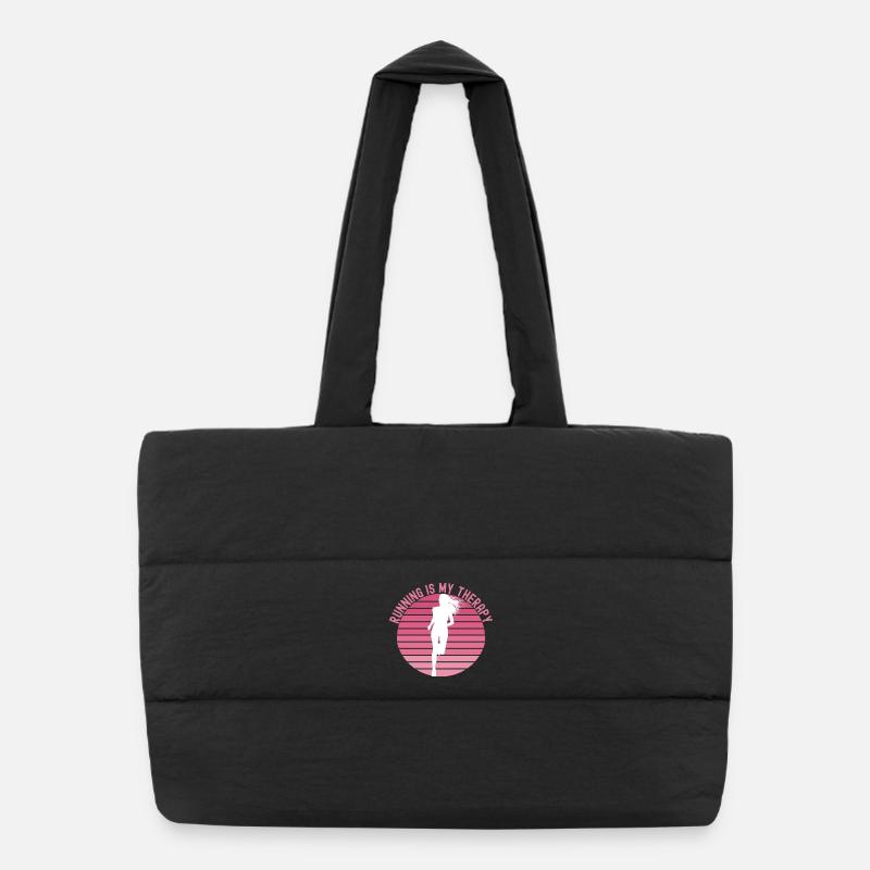 La course à pied est ma conception thérapeutique - Sac shopping matelassé - noir