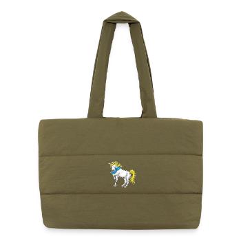Einhorn Schal - Puffer-Einkaufstasche - safari Green - Vorne