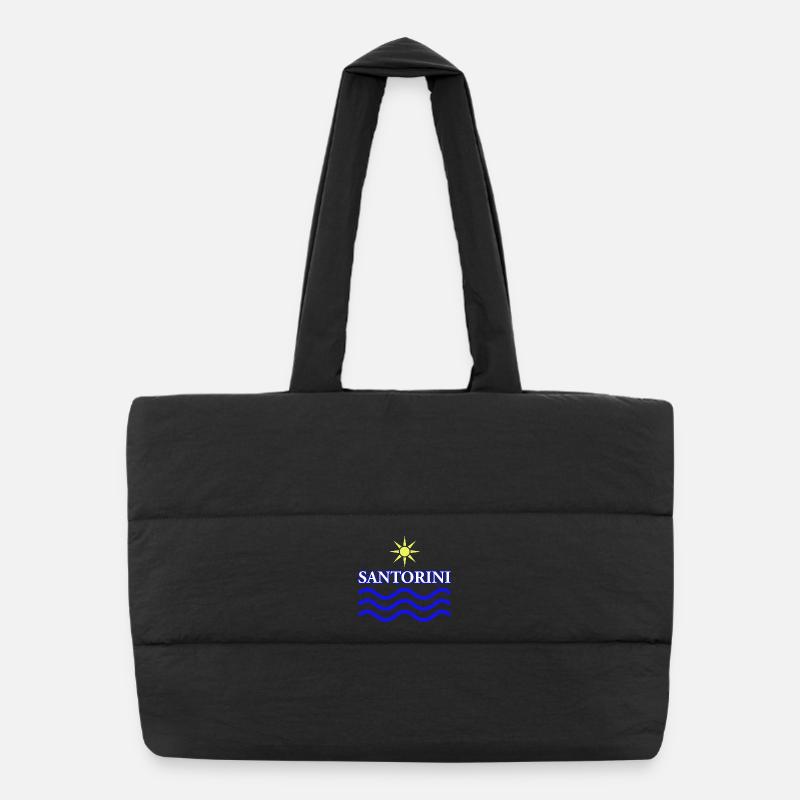 Soleil et vagues Conception côtière Sac shopping matelassé