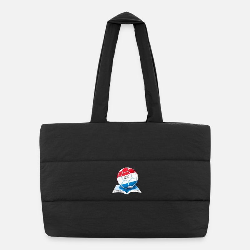 La mode française dans un design moderne - Sac shopping matelassé - noir