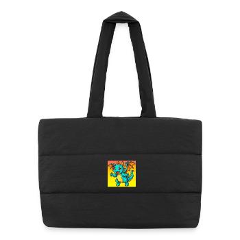 dragon - Puffer Shopping Bag - black - Front