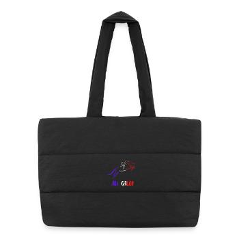 At the GALOP Blue White Red - Puffer Shopping Bag - black - Front